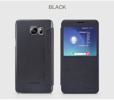 Шкіряний чохол (книга) Nillkin Spakle Series для Samsung Galaxy Note 5 чорний