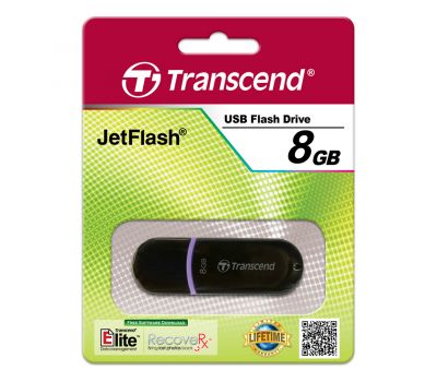 Флешка USB 2.0 Transcend JetFlash 300 8GB чорний