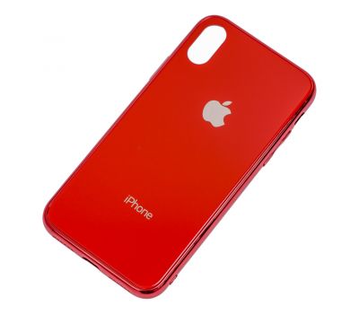 Чохол для iPhone Xs Original glass червоний 769676