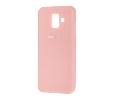 Чохол для Samsung Galaxy A6 2018 (A600) Silicone cover рожевий