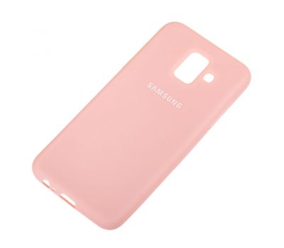 Чохол для Samsung Galaxy A6 2018 (A600) Silicone cover рожевий 773588