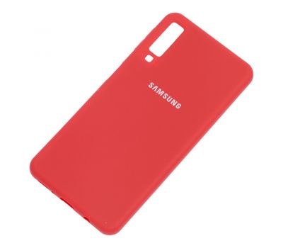 Чохол для Samsung Galaxy A7 2018 (A750) Silicone cover червоний 779416