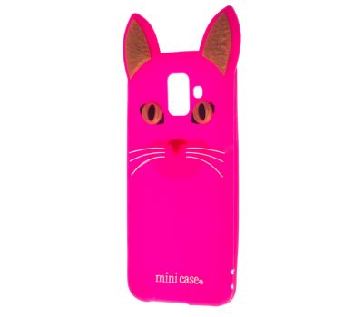 3D чохол для Samsung Galaxy A6 2018 (A600) кіт mini рожевий