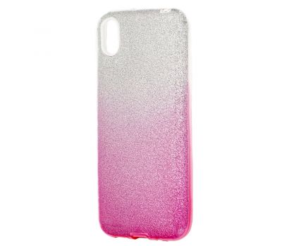 Чохол для Huawei Y5 2019 Shining Glitter з блискітками сріблясто-рожевий