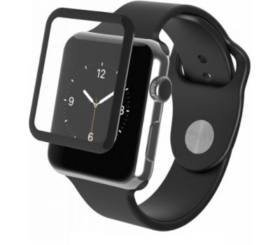 Захисне 3D скло для Apple Watch 42mm Люкс чорний