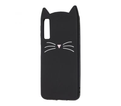 Чохол 3D для Samsung Galaxy A7 2018 (A750) кіт чорний
