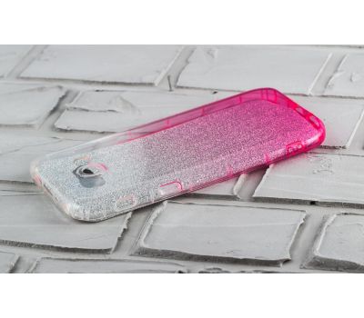 Чохол для Samsung Galaxy A7 2017 (A720) Glitter силіконовий рожевий 80181