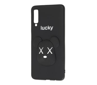 Чохол для Samsung Galxy A7 2018 (A750) "ведмедик Lucky" чорний