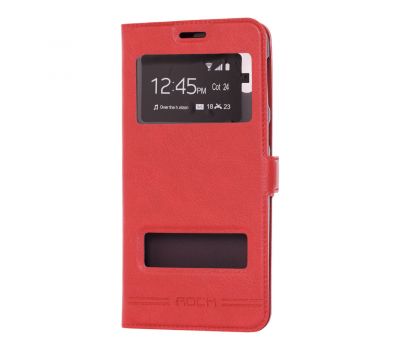 Чохол книжка Samsung Galaxy M20 (M205) Rock з двома вікнами червоний