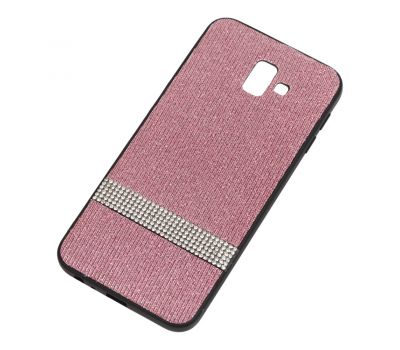 Чохол для Samsung Galaxy J6+ 2018 (J610) Swarovski (смуга) рожевий 808800