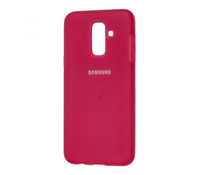 Чохол для Samsung Galaxy A6+ 2018 (A605) Silicone Full рожево-червоний