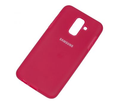 Чохол для Samsung Galaxy A6+ 2018 (A605) Silicone Full рожево-червоний 812416