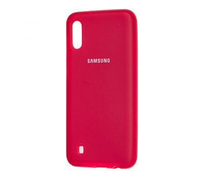 Чохол для Samsung Galaxy M10 (M105) Silicone Full рожево-червоний