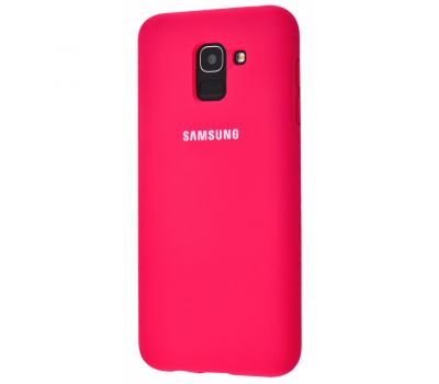 Чохол для Samsung Galaxy A6 2018 (A600) Silicone Full рожево-червоний