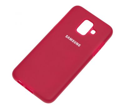 Чохол для Samsung Galaxy A6 2018 (A600) Silicone Full рожево-червоний 812371