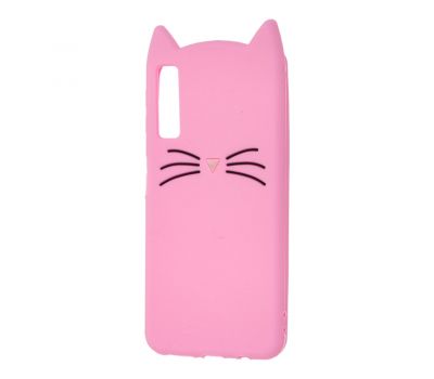 Чохол 3D для Samsung Galaxy A7 2018 (A750) кіт тепло рожевий