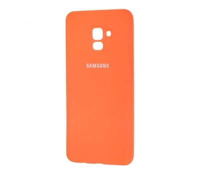 Чохол для Samsung Galaxy A8 2018 (A530) Silicone cover оранжевий