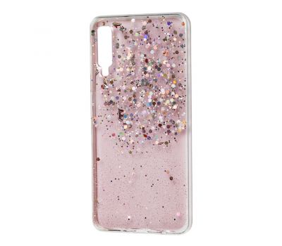 Чохол для Samsung Galaxy A7 2018 (A750) glitter star цукерки рожевий