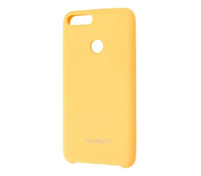 Чохол для Huawei P Smart Silky Soft Touch "жовтий"