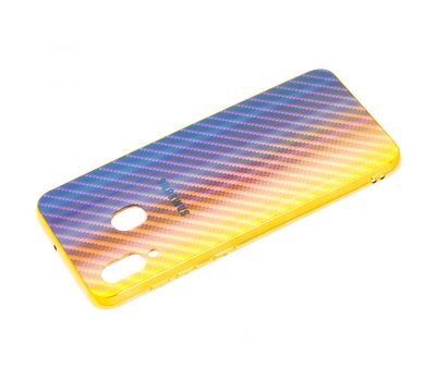 Чохол для Samsung Galaxy A20/A30 Carbon Gradient Hologram золотистий 838655