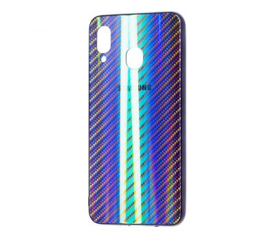 Чохол для Samsung Galaxy A20/A30 Carbon Gradient Hologram чорний