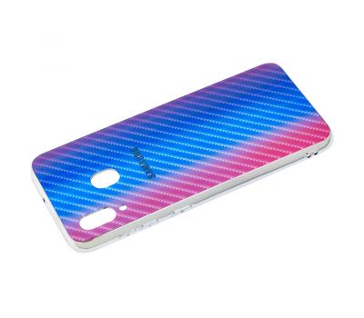 Чохол для Samsung Galaxy A20/A30 Carbon Gradient Hologram синій 838664