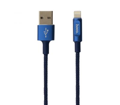 Кабель USB Hoco U47 Smart Power Lightning (1.2 m) синий