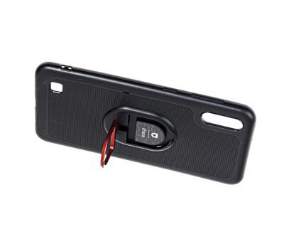 Чохол для Samsung Galaxy A10 (A105) iFace з кільцем чорно-червоний 851677