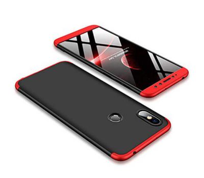 Чохол GKK LikGus для Xiaomi Redmi Note 6 Pro 360 чорно-червоний
