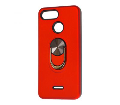 Чохол для Xiaomi Redmi 6 SoftTouch з кільцем червоний