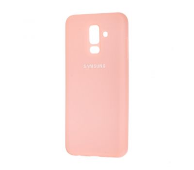 Чохол для Samsung Galaxy A6+ 2018 (A605) Silicone cover рожевий