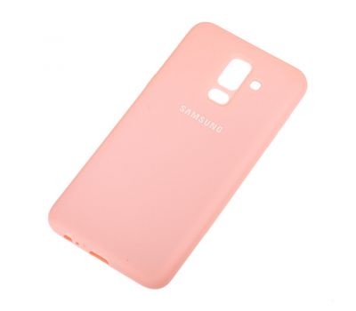 Чохол для Samsung Galaxy A6+ 2018 (A605) Silicone cover рожевий 858042