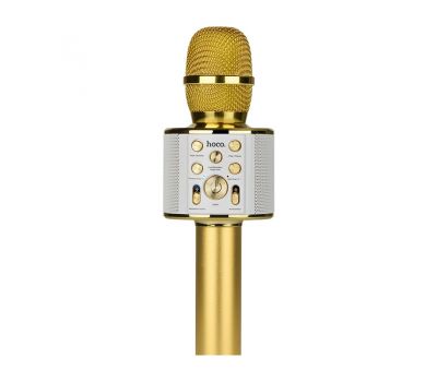 Мікрофон караоке Hoco BK3 золотистий