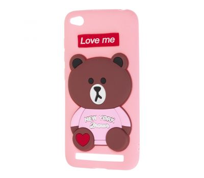 Чохол для Xiaomi Redmi 5a ведмедик "Love Me" рожевий