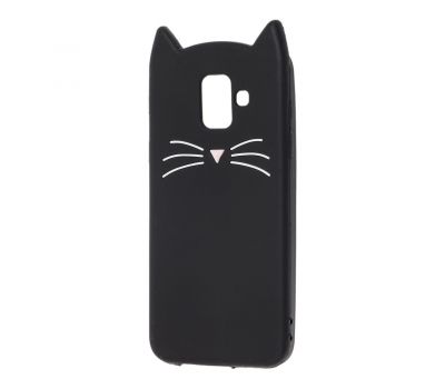 Чохол 3D для Samsung Galaxy A6 2018 (A600) кіт чорний