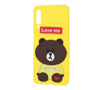 Чохол для Samsung Galaxy A7 2018 (A750) ведмедик "Love Me" жовтий