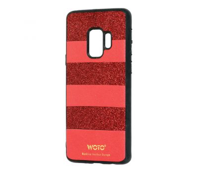 Чохол для Samsung Galaxy S9 (G960) woto з блискітками червоний