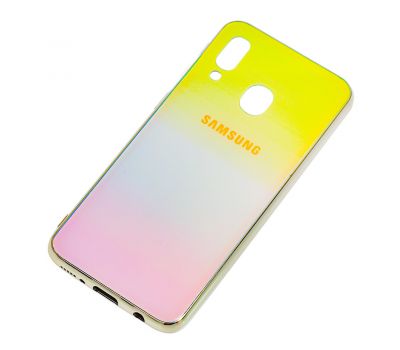 Чохол Shining для Samsung Galaxy A40 (A405) дзеркальний зелено-блакитний 894082