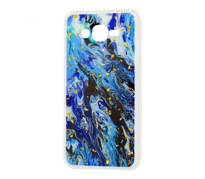 Чохол для Samsung Galaxy J7 (J700) Art confetti "перелив" блакитний