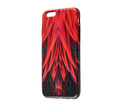 Чохол Glossy для iPhone 6 Feathers помаранчевий 899630