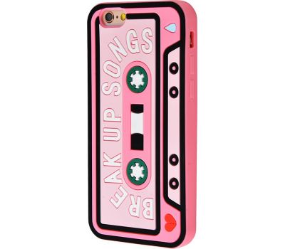 3D чохол Retro для iPhone 6 рожева касета 901119