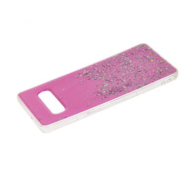 Чохол для Samsung Galaxy S10+ (G975) блискітки + popsocket "світло-рожевий" 909001