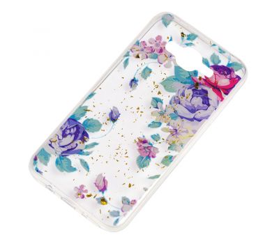 Чохол для Samsung Galaxy J7 (J700) Flowers Confetti "квіти" 911056