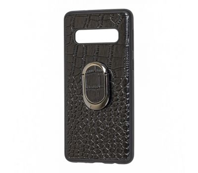 Чохол для Samsung Galaxy S10 (G973) Genuine Leather Croco чорний