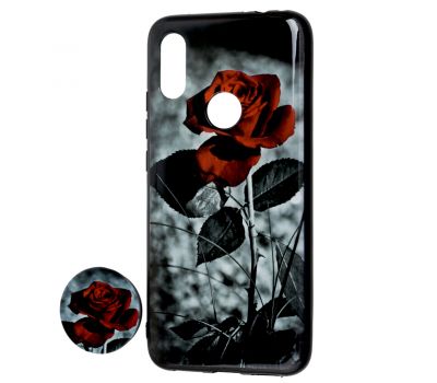 Чохол для Xiaomi Redmi 7 print + popsocket "троянда"