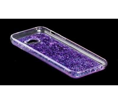 Чохол для Samsung Galaxy A7 2017 (A720) блискітки вода фіолетовий 92422