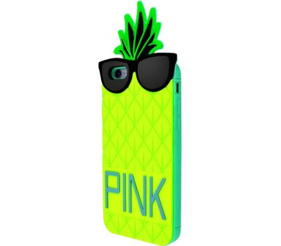 3D чохол pink для iPhone 6 ананас зелений 922604