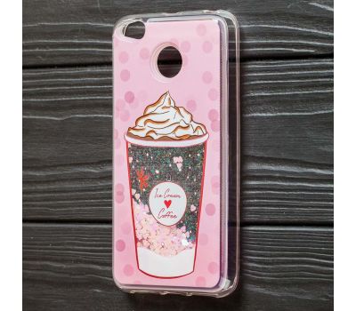 Чохол для Xiaomi Redmi 4x Блиск води рожевий "морозиво"