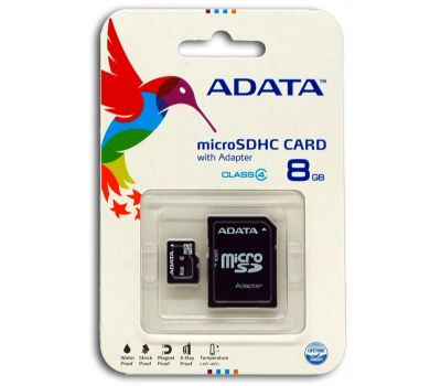 Карта пам'яті micro SD A-Data 8 Gb class 4 + adapter SD 925829