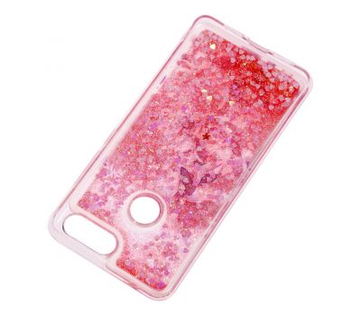 Чохол для Xiaomi Mi 8 Lite Блискучі вода рожевий "рожево-фіолетові квіти" 926018